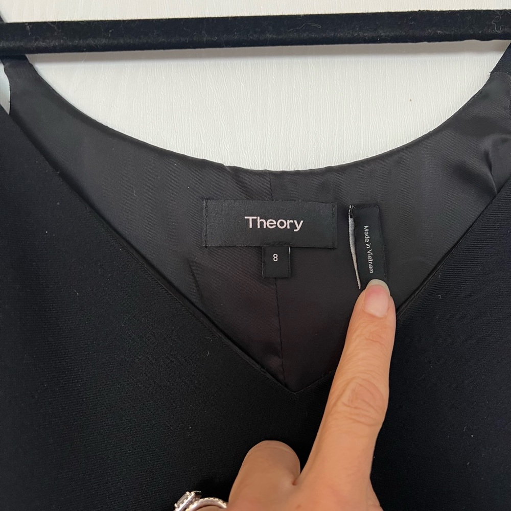 Kyun R Modern Crepe Theory Lbd Size 8 Midi V Neck… - image 6